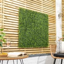 Image of Artificial Boxwood Living Wall Panels Fence Covering Indoor Outdoor (4 x 50cm)