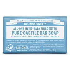 Image of Dr Bronner Organic Baby Unscented Soap Bar - 140g