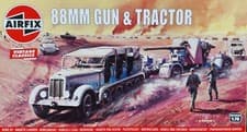 Image of Airfix Vintage Classics Model Kit 88mm Gun & Tractor A02303V 1:76 NEW