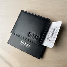 Image of New Hugo Boss Genuine Leather Wallet for Credit Card, Notes & Coins for Gift
