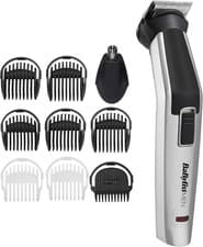 Image of BaByliss 10-in-1 Titanium Multi Groomer Trimmer Cordless For Men - Silver, 7255U