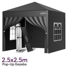 Image of LOFEME Gazebo 2.5x2.5m Waterproof Garden Tent Folding Pavilion Party Tent Pop up