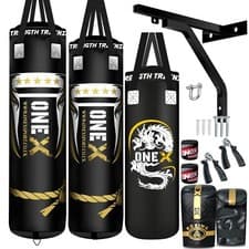 Image of Boxing Bag Heavy 3ft/4ft/5ft Filled Hanging Punch Set MMA Punching Training Pads