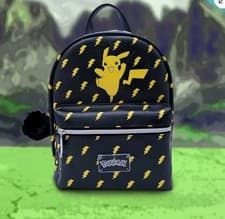 Image of Pikachu Pokémon Lighting Black Backpack Bag Official From Nemesis Now