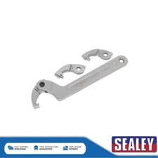 Image of Sealey Adjustable C-Spanner Hook & Pin Wrench Set 32-76mm 4pc SMC2M