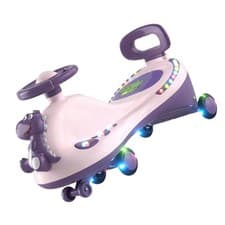 Image of Wiggle Car Universal Wheel Quiet Music Light Effect Outdoor Ride On Toy For