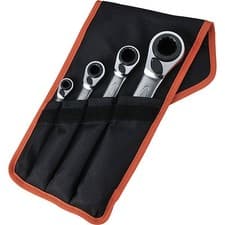 Image of BAHCO S4RM Twin Ended Reversible Ring Bi-Hex Ratchet Spanners, All Sizes & Sets