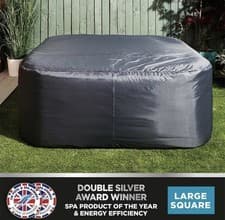Image of CleverSpa Large Square Thermal Hot Tub Cover - 185cm