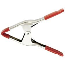 Image of Bessey XM3EU Spring Clamp Metal 25mm Max Span PVC Tips Nickel-Plated