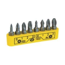 Image of CK Tools Screwdriver Bit Clip Set - 8 Piece PH / PZ Screwdriver Bits T4522