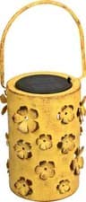 Image of Luxform Lighting Solar Powered LED Daisy Flower Lantern For Gardens - Yellow