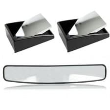 Image of 2x Side Blind Mirrors With Wide Angle Panoramic Mirror Disable Driving Help