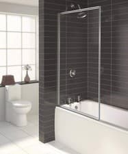 Image of Bath Screen 3 Fully Framed Bath Screen 750mm White Screen