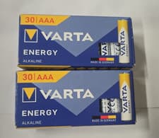 Image of x2  Varta Longlife Power AAA 1.5V Alkaline Batter (Pack of 30)