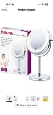 Image of Beurer BS45 Illuminated Makeup Mirror with 8 LEDs & 5x Magnification MirrorWhite