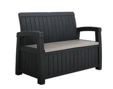 Image of Outdoor 2-Seater Garden Storage Bench Box 184L Weather Resistant Patio Seating