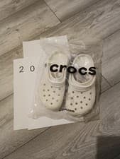 Image of Classic Crocs Size UK 3-4 Eur 36-37 Us 4-6 White Brand New with Tags