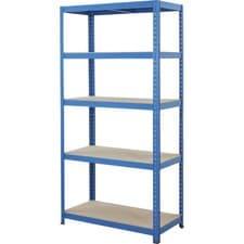 Image of BiGDUG Heavy Duty Garage Shelving Unit - 265kg UDL Per Shelf Blue 5 Tier Racking
