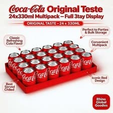 Image of Coca-Cola Original Taste Beverage 10 x330ml or 24 x330ml Pack Classic Soft Drink