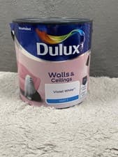 Image of Dulux Matt Walls and Ceilings Paints Violet White 2.5L Pack of 1