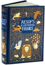 Image of ❤️ AESOP'S ILLUSTRATED FABLES by Aesop Leather Bound Collectible NEW