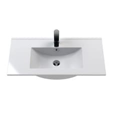 Image of Nuie 800mm Minimalist Wash Basin 1 Tap Hole Ceramic Furniture Slimline Sink