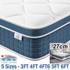 Image of Pocket Sprung Medium Firm Mattress Memory Foam 3FT 4FT 4FT6 Double 5FT King 6FT