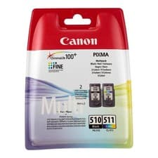 Image of Canon PG510 CL511 Ink Cartridges Black Colour 9ml 2970B010