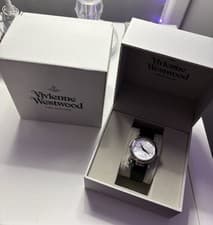 Image of Vivienne Westwood Ladies Orb Watch VV006SSBK- Black Leather Strap Boxed Working