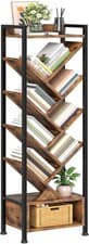 Image of Tree Bookshelf with Storage, 9-Tier Floor Standing Shelf with Upper Shelf & Comp
