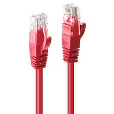 Image of LINDY 1m Cat.6 U/UTP Network Cable, Red 1m Red