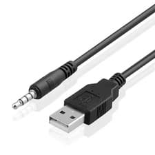 Image of Stereo 3.5mm Male Audio To USB 2.0 A Male Adapter Charge Cable for Voice Box MP3