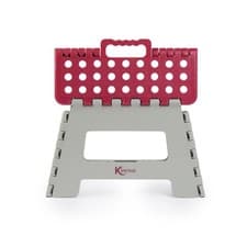 Image of Kleeneze Small Folding Step Stool - Maximum Load 150 kg, Foldable, Pink & Grey