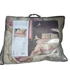 Image of Catherine Lansfield Kashmir Paisley Floral Reversible Quilted 200x200 Bedspread