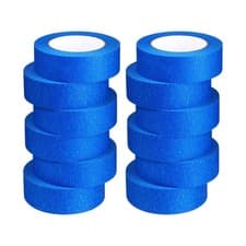 Image of BLUE MASKING TAPE 50M X 25MM-50MM PAINTERS DIY CRAFTS UV-RESISTANT CLEAN PEEL