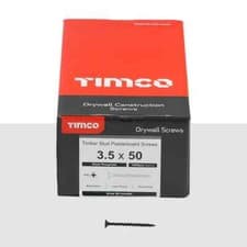 Image of TIMCO Drywall Screw Coarse Thread Grey & Yellow 3.5mm-4.8mm 25mm-150mm Box 100