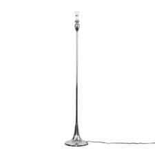 Image of Polished Chrome Spindle Floor Lamp Base Traditional Standard Living Room Light