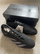 Image of Adidas Predator Elite SG Football Boots UK 10 Black Gold Soft Ground BNWT