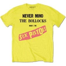 Image of Officially licensed Sex Pistols Never Mind The Bollocks Mens Yellow T Shirt
