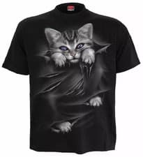 Image of Spiral Direct NEW Cat/Dragon/Roses/Rock/Biker/Skeleton/Goth/Unisex T shirt/Top
