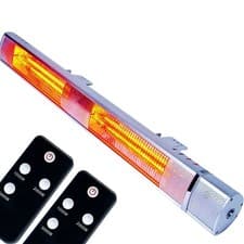 Image of Mylek Patio Heater Garden Electric Outdoor Wall Mounted Golden Tube Technology