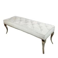 Image of Louis Dining Bench light grey 1.4m Best Fit 1.6m Table