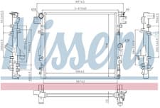 Image of Nissens Engine Coolant Radiator 61037 for eg. JEEP WRANGLER (2006) 2.8 CRDI etc