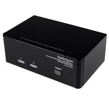 Image of NEW StarTech.com 2 Port DVI VGA Dual Monitor KVM Switch USB - Audio -SV231DDVDUA