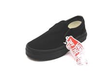 Image of VANS CLASSIC SLIP ON BLACK/BLACK  CASUAL SHOE LITTLE KID'S PRE-SCHOOL
