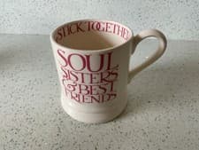 Image of EMMA BRIDGEWATER 'SOUL SISTERS' HALF PINT MUG.