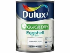 Image of Dulux Quick Dry Eggshell Pure Brilliant White 750ml