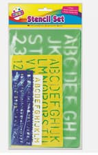 Image of 5mm 10mm 20mm & 30mm Set 4 Upper Case Alphabet & Number Lettering Stencil Sets