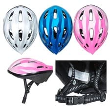 Image of Trespass Kids Bike Helmet in Pink Blue White Boys Girls Cycling Scooter Cranky