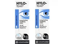 Image of 2x Hylo-Tear Lubricating Eye Drops 10ml, Preservative-Free, Contact Lens Safe